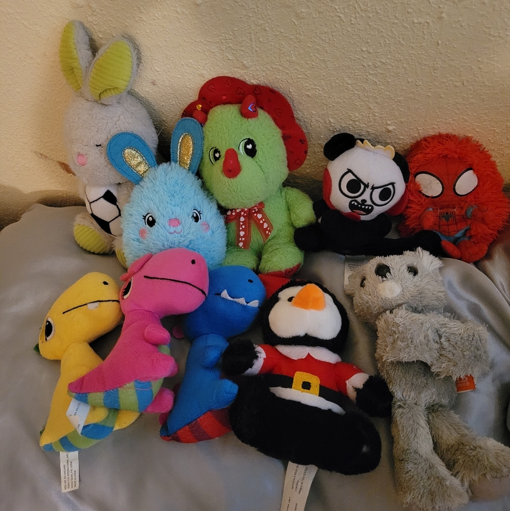 Lot of small stuffed animals.